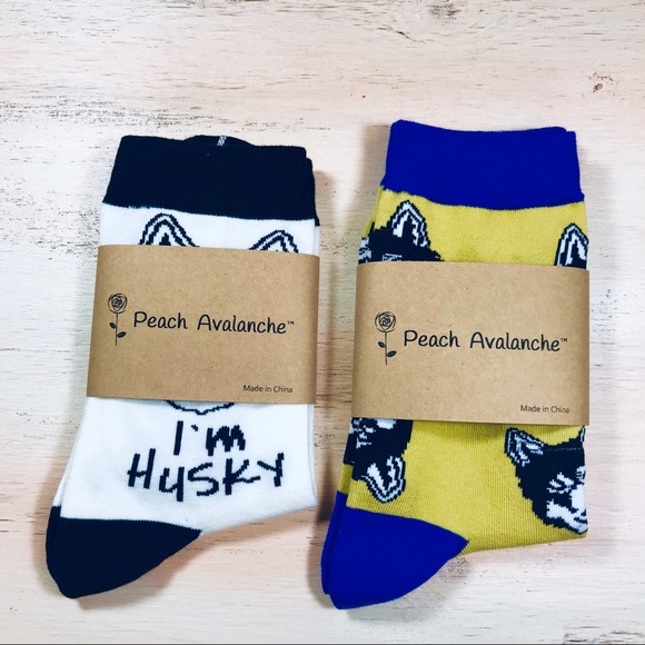 🐶 NEW 2 Pairs Husky Unisex Socks 🧦 - Picture 5 of 5